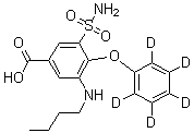 五氘代布美他尼分子结构 (CAS 1216739-35-3)