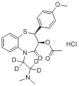 地尔硫卓-d4盐酸盐分子结构 (CAS 1217769-52-2)