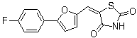 (5E)-5-[[5-(4-Fluorophenyl)-2-furanyl]methylene]-2,4-thiazolidinedione molecular structure (CAS 1218777-13-9)