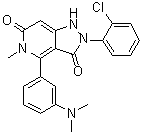 2-(2-氯苯基)-4-[3-(二甲基氨基)苯基]-5-甲基-1H-吡唑并[4,3-c]吡啶-3,6(2H,5H)-二酮分子结构 (CAS 1218942-37-0)