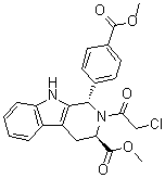 (1S,3R)-2-(2-Chloroacetyl)-2,3,4,9-tetrahydro-1-[4-(methoxycarbonyl)phenyl]-1H-pyrido[3,4-b]indole-3-carboxylic acid methyl ester molecular structure (CAS 1219810-16-8)