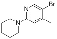5-溴-4-甲基-2-(1-哌啶基)吡啶分子结构 (CAS 1219960-78-7)