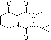 1-叔丁基 2-甲基 3-氧代哌啶-1,2-二羧酸酯分子结构 (CAS 122019-53-8)