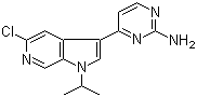 4-(5-氯-1-异丙基-1H-吡咯并[2,3-c]吡啶-3-基)嘧啶-2-胺分子结构 (CAS 1221153-82-7)