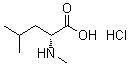 N-甲基-D-亮氨酸盐酸盐分子结构 (CAS 1221498-82-3)