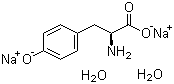 L-酪氨酸二钠盐二水合物分子结构 (CAS 122666-87-9)