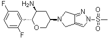 (2R,3S,5R)-2-(2,5-二氟苯基)-5-[2-(甲基磺酰基)-2,6-二氢吡咯并[3,4-c]吡唑-5(4H)-基]四氢-2H-吡喃-3-胺分子结构 (CAS 1226781-44-7)