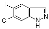 6-氯-5-碘-1H-吲唑分子结构 (CAS 1227269-39-7)