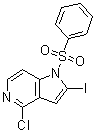 4-氯-2-碘-1-(苯磺酰基)-1H-吡咯并[3,2-c]吡啶分子结构 (CAS 1227270-34-9)