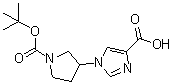 1-[1-[叔丁氧羰基]-3-吡咯烷基]-1H-咪唑-4-羧酸分子结构 (CAS 1227270-35-0)