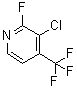 3-氯-2-氟-4-(三氟甲基)吡啶分子结构 (CAS 1227496-80-1)
