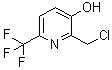 2-(氯甲基)-6-(三氟甲基)-3-吡啶醇分子结构 (CAS 1227606-43-0)