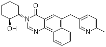 3-[(1S,2S)-2-Hydroxycyclohexyl]-6-[(6-methyl-3-pyridinyl)methyl]benzo[h]quinazolin-4(3H)-one molecular structure (CAS 1227923-29-6)