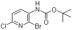 N-(2-溴-6-氯-3-吡啶基)氨基甲酸叔丁酯分子结构 (CAS 1227958-32-8)