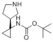 (S)-叔-丁基(1-(吡咯烷-3-基)环丙基)氨基甲酸酯分子结构 (CAS 1229421-17-3)
