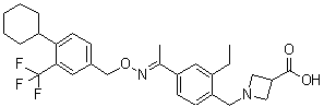 Siponimod molecular structure (CAS 1230487-00-9)