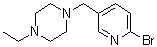 1-[(6-溴-3-吡啶基)甲基]-4-乙基哌嗪分子结构 (CAS 1231930-25-8)