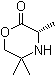 (3S)-3,5,5-三甲基-2-吗啉酮分子结构 (CAS 1231951-61-3)