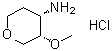 (3S,4S)-3-Methoxytetrahydro-2H-pyran-4-amine hydrochloride molecular structure (CAS 1232064-65-1)
