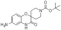 6-Amino-3,4-dihydro-3-oxospiro[2H-1,4-benzoxazine-2,4'-piperidine]-1'-carboxylic acid 1,1-dimethylethyl ester molecular structure (CAS 1233026-74-8)
