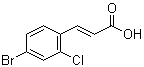 3-(4-溴-2-氯苯基)-2-丙烯酸分子结构 (CAS 1233055-24-7)