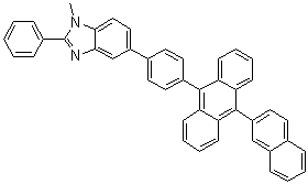 1-甲基-5-[4-[10-(2-萘基)-9-蒽基]苯基]-2-苯基-1H-苯并咪唑分子结构 (CAS 1233139-86-0)