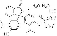 百里酚酞单磷酸二钠盐三水合物分子结构 (CAS 123359-43-3)