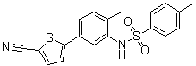 N-[5-(5-氰基-2-噻吩基)-2-甲基苯基]-4-甲基苯磺酰胺分子结构 (CAS 1233948-35-0)
