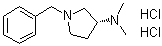 (3R)-1-苄基-N,N-二甲基-3-吡咯烷胺二盐酸盐分子结构 (CAS 1235058-59-9)