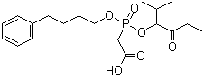 [(2-Methyl-1-propionylpropoxy)(4-phenylbutyl)phosphinoyl]acetic acid molecular structure (CAS 123599-78-0)