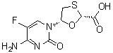 (2R,5S)-5-(4-氨基-5-氟-2-氧代-1(2H)-嘧啶基)-1,3-恶噻戊环-2-羧酸分子结构 (CAS 1238210-10-0)
