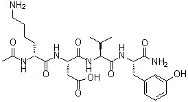 N2-Acetyl-D-lysyl-L-alpha-aspartyl-L-valyl-3-hydroxyphenylalaninamide molecular structure (CAS 1239011-60-9)