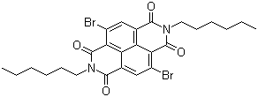 4,9-Dibromo-2,7-dihexylbenzo[lmn][3,8]phenanthroline-1,3,6,8(2H,7H)-tetrone molecular structure (CAS 1239327-73-1)