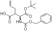 赤式-N-苄氧羰基-3-烯丙基-L-天冬氨酸 1-叔丁酯分子结构 (CAS 123975-62-2)
