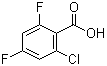 2-氯-4,6-二氟苯甲酸分子结构 (CAS 1242339-67-8)