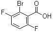 2-溴-3,6-二氟苯甲酸分子结构 (CAS 124244-65-1)