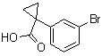 1-(3-溴苯基)环丙烷羧酸分子结构 (CAS 124276-95-5)