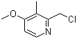 2-氯甲基-3-甲基-4-甲氧基吡啶分子结构 (CAS 124473-12-7)