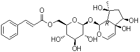(1S,4aS,5R,7S,7aR)-1,4a,5,6,7,7a-六氢-4a,5,7-三羟基-7-甲基环戊二烯并[c]吡喃-1-基 beta-D-吡喃葡萄糖苷 6-[(2E)-3-苯基-2-丙烯酸酯]分子结构 (CAS 1245572-24-0)