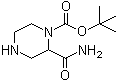 2-(氨基羰基)-1-哌嗪羧酸叔丁酯分子结构 (CAS 1246030-06-7)