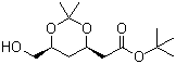 (4R-Cis)-6-羟甲基-2,2-二甲基-1,3-二氧六环-4-乙酸叔丁酯分子结构 (CAS 124655-09-0)