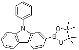 9-苯基-2-(4,4,5,5-四甲基-1,3,2-二氧硼杂环戊烷-2-基)-9H-咔唑分子结构 (CAS 1246669-45-3)