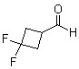 3,3-二氟环丁烷甲醛分子结构 (CAS 1246765-49-0)