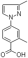 2-甲基-4-(3-甲基-1H-吡唑-1-基)苯甲酸分子结构 (CAS 1248790-09-1)