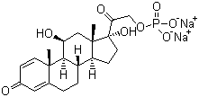 泼尼松龙磷酸钠分子结构 (CAS 125-02-0)