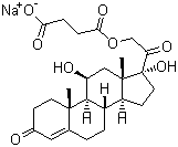 Hydrocortisone sodium succinate  molecular structure (CAS 125-04-2)