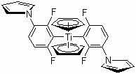 双(1-(2,4-二氟苯基)-3-吡咯基)二茂钛分子结构 (CAS 125051-32-3)