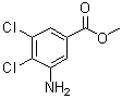 3-氨基-4,5-二氯-苯甲酸甲酯分子结构 (CAS 1250663-38-7)