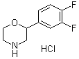 2-(3,4-二氟苯基)吗啉盐酸盐(1:1)分子结构 (CAS 1251033-05-2)