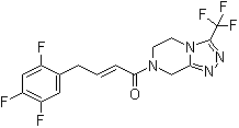 (2E)-1-[5,6-Dihydro-3-(trifluoromethyl)-1,2,4-triazolo[4,3-a]pyrazin-7(8H)-yl]-4-(2,4,5-trifluorophenyl)-2-buten-1-one molecular structure (CAS 1253056-18-6)